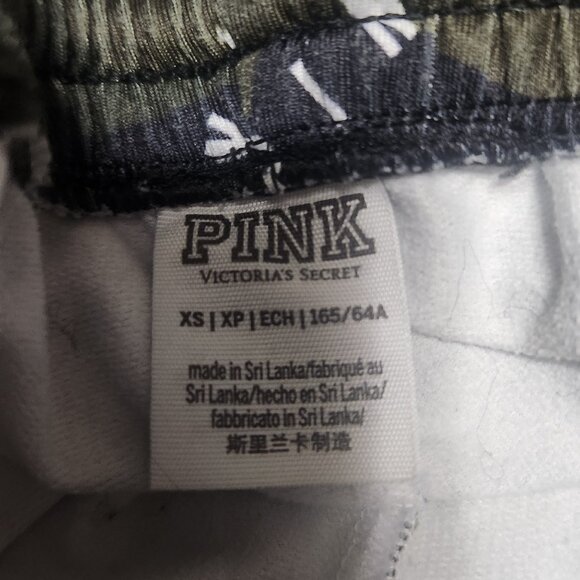 Pink Victoria's Secret Side Snap Pants Multi Color Camo Size Extra Small FINAL - Picture 7 of 7